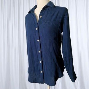 Navy Blue Long Sleeve dress shirt size XS
